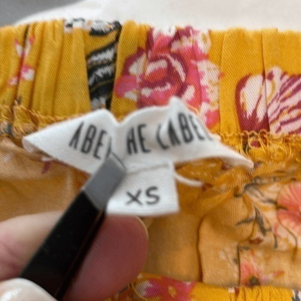 Able the Label Yellow Floral Off The Shoulder Maxi Dress XS - Picture 4 of 7